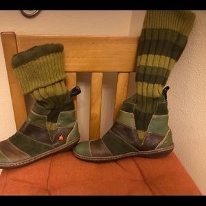 Art company, adorable striped sock shoes.